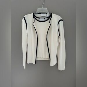 Liz Claiborne Petite cotton jacket and tank top set